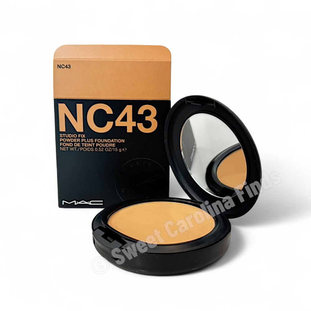 MAC Studio Fix Powder Plus Foundation - NC43 - 15g/0.52oz New ✔ ORIGINAL FORMULA